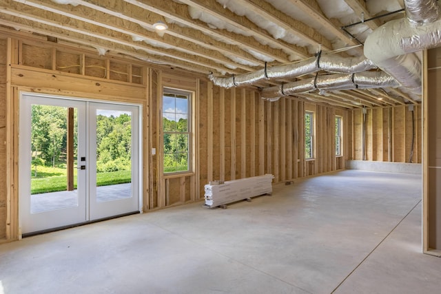 234 Goose Creek Cir, Soddy Daisy, TN 37379 - misc room with french doors, healthy amount of natural light, and concrete floors