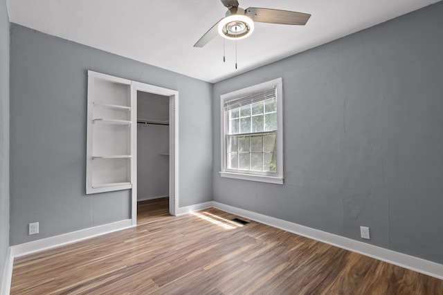 620 Lullwater Rd, Chattanooga, TN 37405 - unfurnished bedroom with wood finished floors and ceiling fan