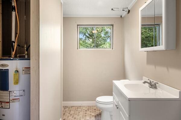 3224 Through St, Chattanooga, TN 37411 - bathroom featuring water heater, vanity, and tile patterned floors