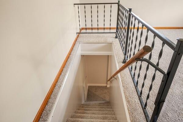 3224 Through St, Chattanooga, TN 37411 - stairs with carpet floors and baseboards