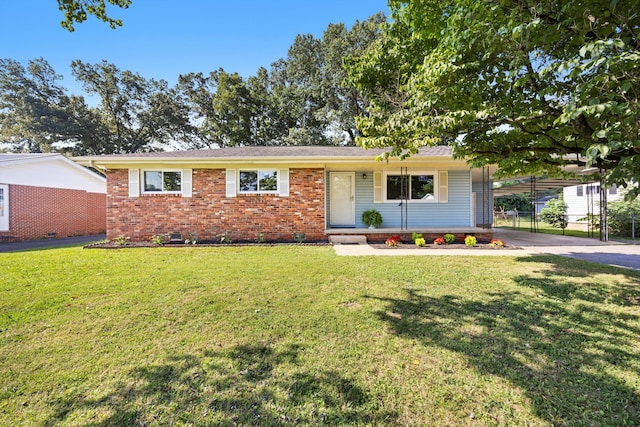 76 Roswell Rd, Rossville, GA 30741 - single story home with a detached carport, brick siding, crawl space, and concrete driveway