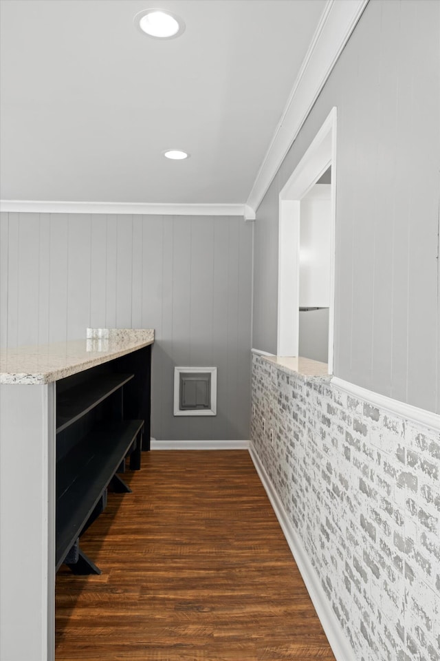 76 Roswell Rd, Rossville, GA 30741 - interior space featuring dark wood-style floors and crown molding