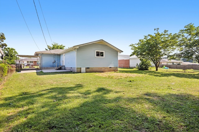 76 Roswell Rd, Rossville, GA 30741 - rear view of house with crawl space and a patio