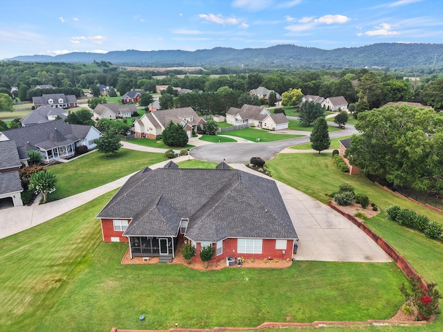 51 Montview Ct, Ringgold, GA 30736 - aerial perspective of suburban area featuring mountains
