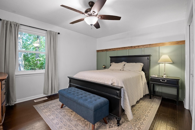 1303 Rockdale Ln, Hixson, TN 37343 - bedroom with hardwood / wood-style flooring and ceiling fan