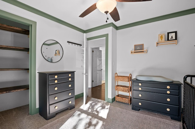 1303 Rockdale Ln, Hixson, TN 37343 - bedroom featuring carpet and a ceiling fan