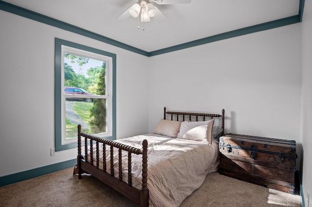 1303 Rockdale Ln, Hixson, TN 37343 - carpeted bedroom with ceiling fan and baseboards