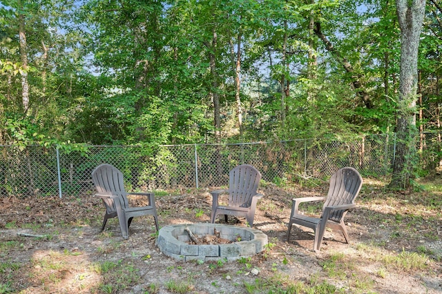 1303 Rockdale Ln, Hixson, TN 37343 - view of yard with a fire pit