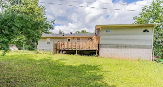 515 Choctaw Trl, Chattanooga, TN 37405 - rear view of property featuring crawl space and a deck