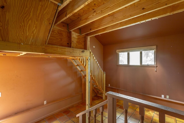 210 Dawn St, Signal Mountain, TN 37377 - stairway featuring tile patterned floors
