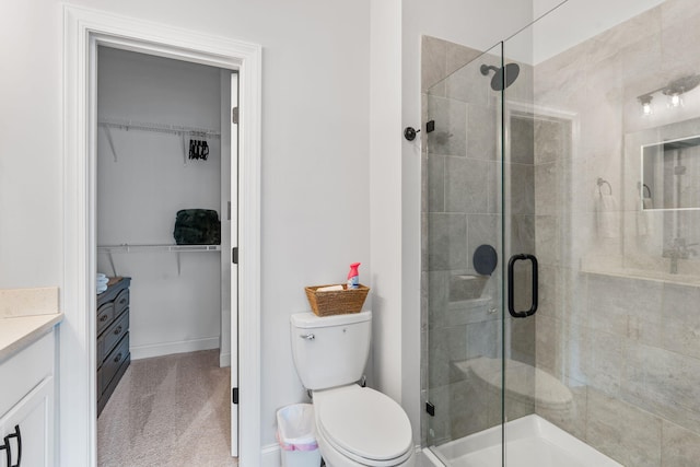 1476 Chatt City Way, Chattanooga, TN 37408 - bathroom featuring vanity, a stall shower, and a spacious closet