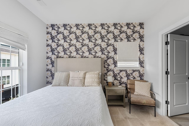 1476 Chatt City Way, Chattanooga, TN 37408 - carpeted bedroom with an accent wall