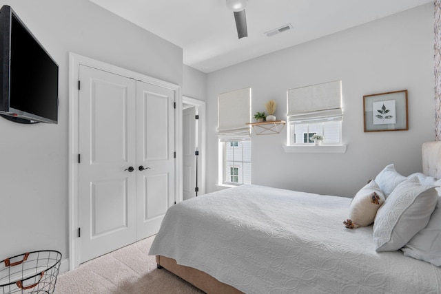 1476 Chatt City Way, Chattanooga, TN 37408 - bedroom with carpet flooring, a closet, and ceiling fan