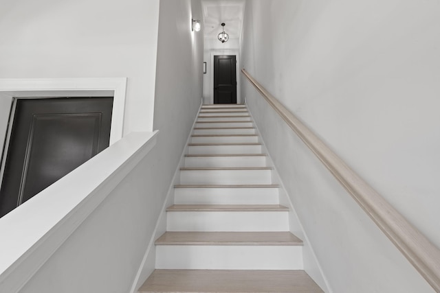 1476 Chatt City Way, Chattanooga, TN 37408 - staircase featuring wood finished floors