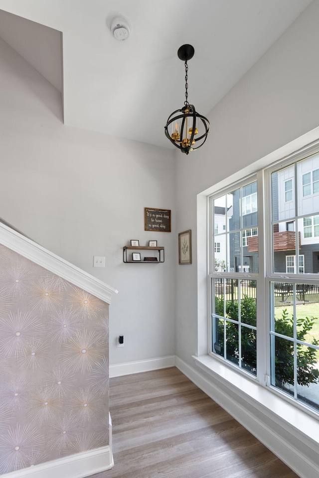 1476 Chatt City Way, Chattanooga, TN 37408 - unfurnished dining area featuring a chandelier and wood finished floors