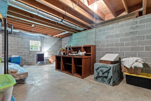 6233 Brenda Ct, Harrison, TN 37341 - basement with concrete block wall