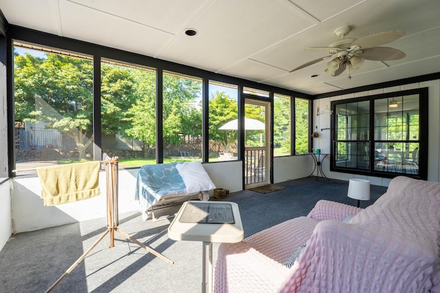 100 Pine Cone Ln, Chattanooga, TN 37415 - sunroom featuring ceiling fan and outdoor lounge area