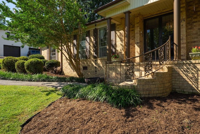 100 Pine Cone Ln, Chattanooga, TN 37415 - view of property exterior with brick siding and covered porch