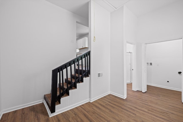 3002 Peggy Ln, Chattanooga, TN 37404 - stairway with wood finished floors and attic access
