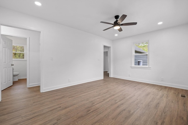 3002 Peggy Ln, Chattanooga, TN 37404 - unfurnished room featuring healthy amount of natural light, wood finished floors, ceiling fan, and recessed lighting