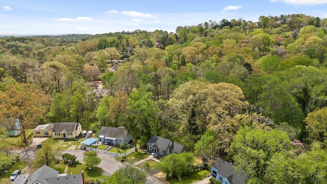 3002 Peggy Ln, Chattanooga, TN 37404 - aerial view of property and surrounding area featuring a heavily wooded area