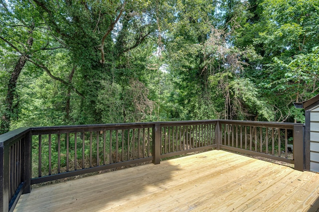3002 Peggy Ln, Chattanooga, TN 37404 - wooden deck with a forest view