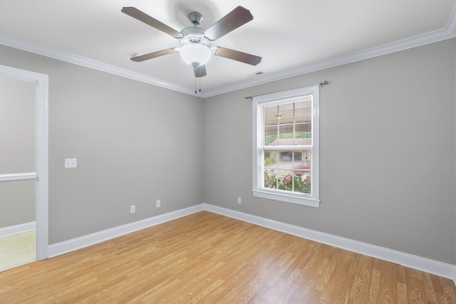 3609 Brass Lantern Way, Chattanooga, TN 37415 - unfurnished room with light wood finished floors, ornamental molding, and a ceiling fan