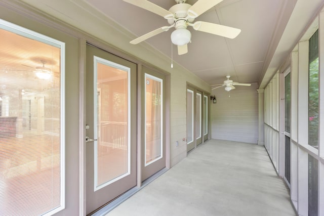 3609 Brass Lantern Way, Chattanooga, TN 37415 - unfurnished sunroom featuring a ceiling fan