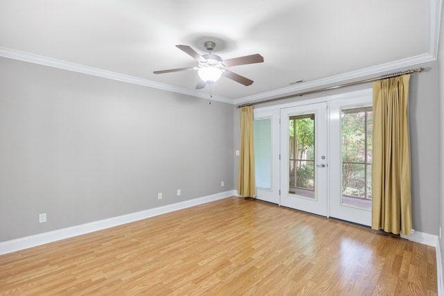 3609 Brass Lantern Way, Chattanooga, TN 37415 - unfurnished room with ornamental molding, light wood finished floors, and ceiling fan