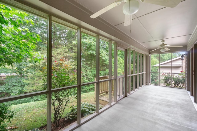 3609 Brass Lantern Way, Chattanooga, TN 37415 - unfurnished sunroom with a ceiling fan