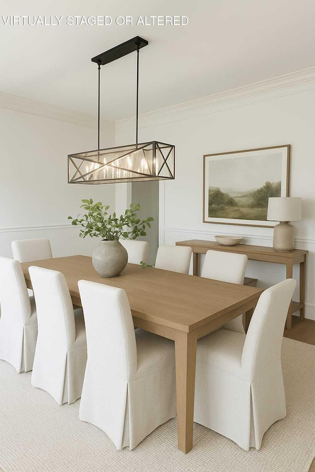 1103 Centennial Dr, Chattanooga, TN 37405 - dining room featuring a chandelier and ornamental molding