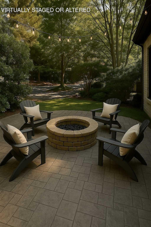 1103 Centennial Dr, Chattanooga, TN 37405 - view of patio / terrace with an outdoor fire pit