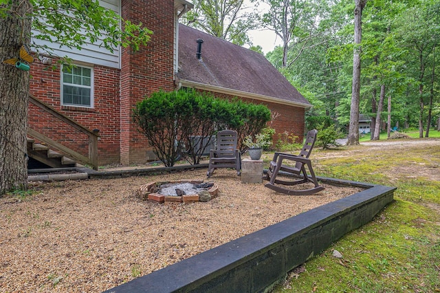 848 Skyline Park Dr, Signal Mountain, TN 37377 - view of yard featuring an outdoor fire pit
