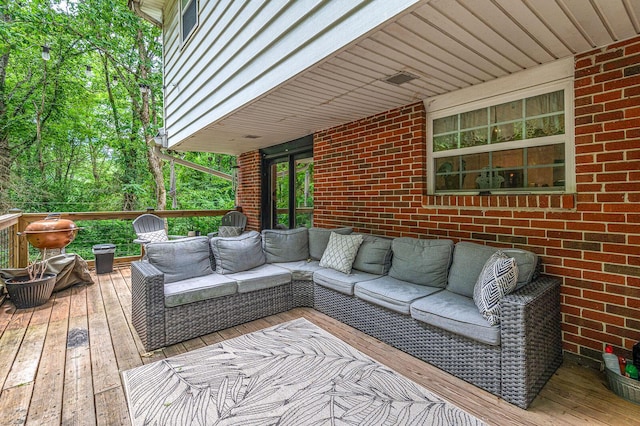 848 Skyline Park Dr, Signal Mountain, TN 37377 - deck featuring an outdoor living space