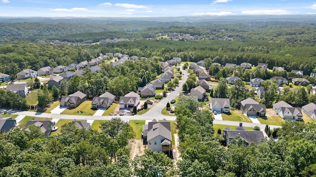 596 Nature Trl, Soddy Daisy, TN 37379 - aerial view of residential area featuring a heavily wooded area