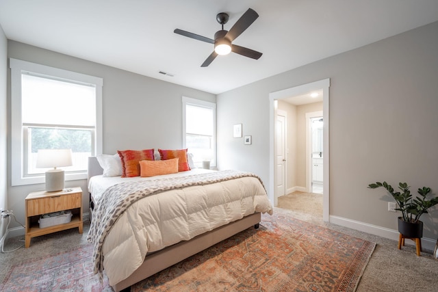 8520 Kensley Ln, Hixson, TN 37343 - bedroom featuring carpet floors and ceiling fan