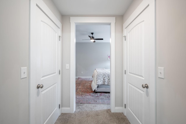 8520 Kensley Ln, Hixson, TN 37343 - hallway featuring carpet floors and baseboards