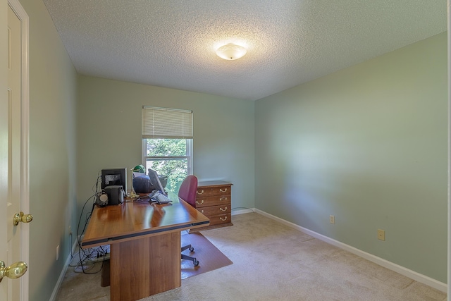 6134 Blue Ash Dr, Ooltewah, TN 37363 - office featuring carpet floors and a textured ceiling