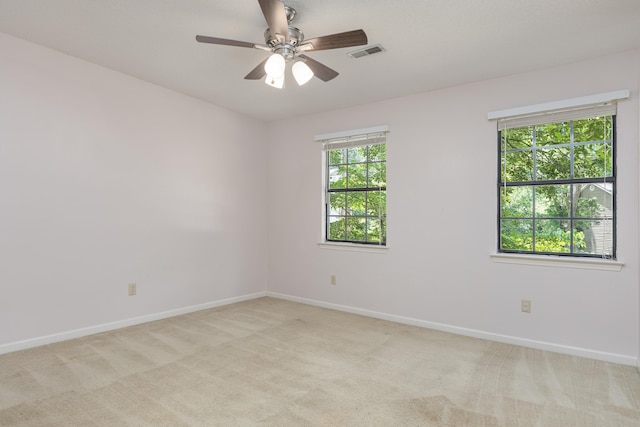 6515 Lake Shadows Cir, Hixson, TN 37343 - spare room featuring light colored carpet and ceiling fan