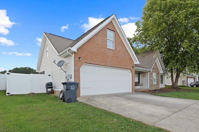 90 Quail Run, Lafayette, GA 30728 - view of front of house with brick siding, driveway, an attached garage, and roof with shingles