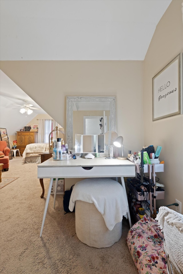 90 Quail Run, Lafayette, GA 30728 - carpeted home office featuring vaulted ceiling