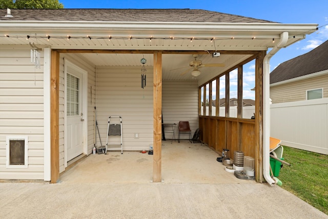 90 Quail Run, Lafayette, GA 30728 - view of patio featuring ceiling fan and an attached carport