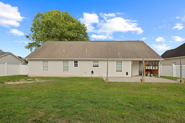 90 Quail Run, Lafayette, GA 30728 - back of property with a patio area and a fenced backyard