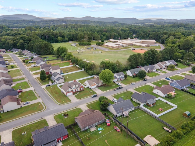 90 Quail Run, Lafayette, GA 30728 - aerial perspective of suburban area featuring a mountainous background