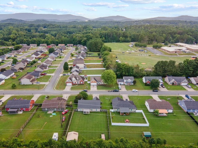 90 Quail Run, Lafayette, GA 30728 - aerial view of residential area featuring a mountain backdrop
