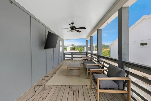 1493 Sinclair Ave, Chattanooga, TN 37408 - wooden deck featuring a ceiling fan