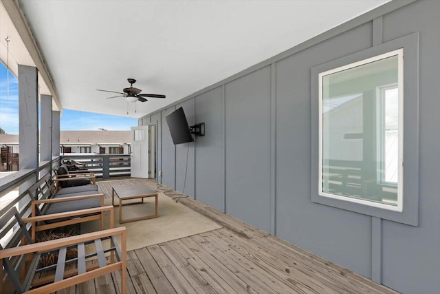 1493 Sinclair Ave, Chattanooga, TN 37408 - wooden deck with a ceiling fan