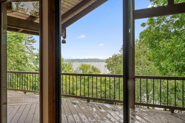 4128 Hamill Rd, Hixson, TN 37343 - wooden deck with a water view