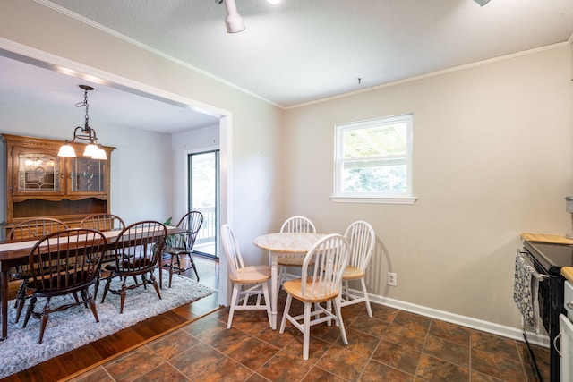 1107 Copperwood Dr, Hixson, TN 37343 - dining area featuring healthy amount of natural light and ornamental molding