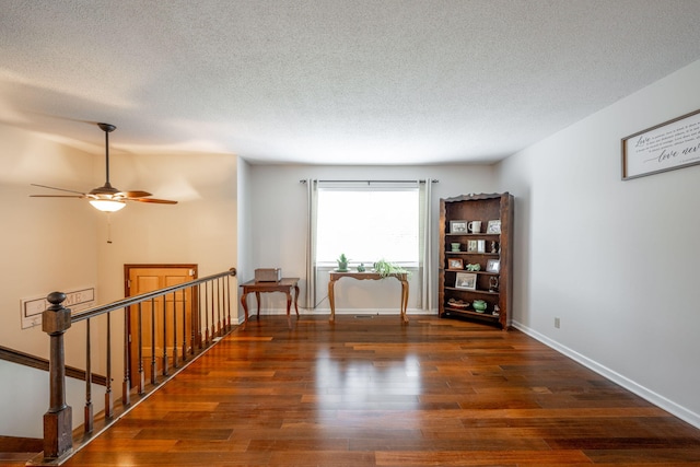 1107 Copperwood Dr, Hixson, TN 37343 - unfurnished room featuring wood finished floors, a textured ceiling, and ceiling fan